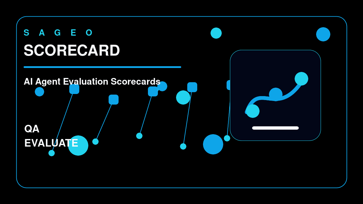SAGEO bespoke thumbnail for AI Agent Evaluation Scorecards