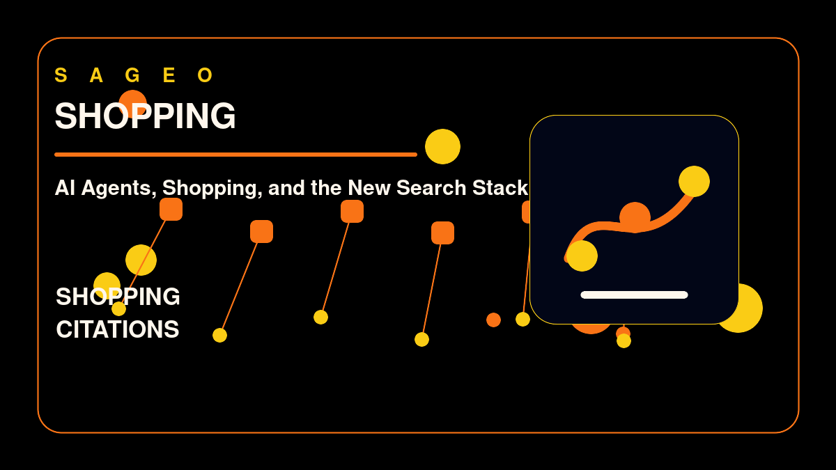 SAGEO bespoke thumbnail for AI Agents, Shopping, and the New Search Stack