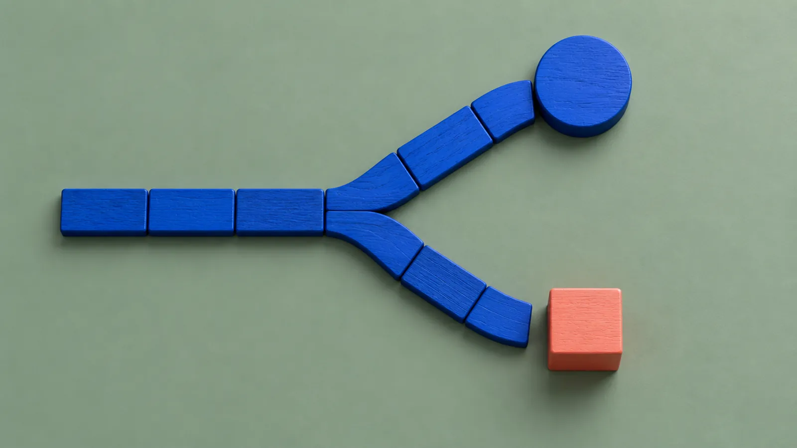 Conceptual branching tile path leading towards different destinations, illustrating redirect choices